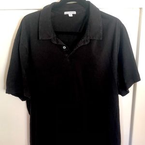 James Perse Men's Sueded Jersey Polo (Size 5/XXL)